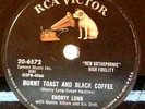 X RARE 1956 78 rpm SHORTY LONG Burnt Toast And Black Coffee VACATION ROCK 6572