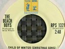 Beach Boys 45 Child of Winter / Susie Cincinnati - 1974 Brother Stock  RPS 1321