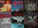 6 LP Vinyl Saxon | Whells Of Steel | Denim And Leather | Solid Ball Of Rock ...