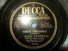 Bing Crosby 78 Decca 23778 E Cond. White Christmas/God Rest Ye Merry Gentlemen
