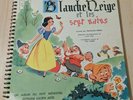 French Walt Disney Book & Record Blanche Neige et les Sept Nains Francois Perier