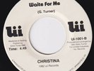 CHRISTINA Waite For Me  electro synth boogie MODERN SOUL 45 disco HEAR