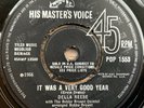 DELLA REESE It Was A Very Good Year VINYL SINGLE Original HMV 1966