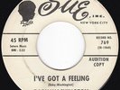 Big Beat New Breed R&B Popcorn BABY WASHINGTON I've Got a Feeling 45 Sue HEAR