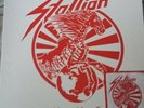 Stallion Speed Metal Mounting The World LP Red + Woven Patch + Sticker