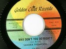 SANDRA THOMPSON Teen 45rpm He's A Good Guy b/w Why Don't You Do Right? HEAR
