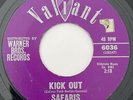 * SAFARIS Kick Out/Lonely Surf Guitar SURF GUITAR GARAGE ROCKER Valiant 45 HEAR