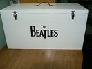 The Beatles 45 RPM Record Storage box Quality Solid Wood New & NICE LAST ONE
