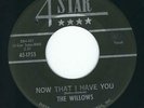 Doo wop - The Willows 4 STAR 1753 Now that i have you / There's a dance goin on?