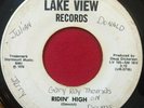 THE D.J. BAND   RIDIN HIGH / TICK-TOCK (1974) RARE NC SOUL FUNK 45   LAKE VIEW