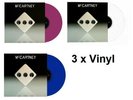 Paul McCartney III - 3 x UK Vinyl LP PACKAGE - Violet + Blue + White