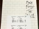 PINK FLOYD THE WALL 1979 COLUMBIA RECORDS PROMO COPY TIMING STRIP STICKER SEALED