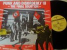 Punk and disorderly the final solution lll vinyl lp rare punk v/a looks mint fab