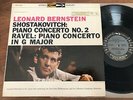 SHOSTAKOVICH RAVEL PIANO CONCERTOS-BERNSTEIN / COLUMBIA MS 6043 STEREO 6-EYE LP