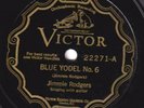 78-PRE-WAR BLUEGRASS-JIMMIE RODGERS-YODELING COWBOY/BLUE YODEL NO. 6 on VICTOR