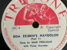 Jewish Yiddish 78 RPM -Max Perlman-Dem Zeiden's Havdala - Made in South Africa