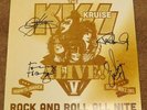 KISS KRUISE V AUTOGRAPHED ROCK AND ROLL ALL NITE VINYL + RARE COA INSERT CARD