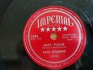 V. RARE  FATS DOMINO R&B 78 BABY PLEASE / WHERE DID YOU STAY US IMPERIAL 5283 E-