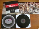 LP QUEEN JAZZ 1978 SEXY POSTER + RARE CONCERT TICKET ON OIS + AD STICKER NM