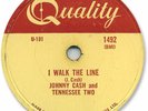 1956 JOHNNY CASH Country 78 RPM Record. I Walk the Line/Get Rhythm