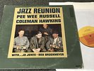 PEE WEE RUSSELL/COLEMAN HAWKINS-JAZZ REUNION-USA 1961 CANDID VINYL LP (VG+/M-)
