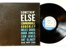 Cannonball Adderly Miles Davis Somethin’ Else Blue Note Vinyl LP West 63rd MONO