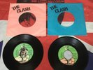 The Clash  2 X 7“ singles. White Man In Hammersmith Palais Blue and Pink sleeve