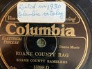Columbia 15398D Roane County Ramblers ROANE COUNTY RAG County  78 rpm EE+ 1928