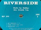 Rare Original Riverside Mono RLP 399 Bill Evans Trio 'Waltz for Debby' NM-/VG+