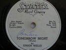 Junior Wells 78 Tomorrow Night / So All Alone STATES 143 promo E blues R&B