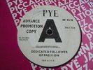 The Kinks - Dedicated Follower On Fashion 1966 UK 45 PYE DEMO