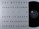 PAT METHENY & ORNETTE COLEMAN Song X GEFFEN LP VG++ embossed cover SHRINK