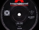 CREAM   I Feel Free/N.S.U.   Original 1966 Australian 2-track 7