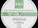 BBC Transcription Services Stereo Special 61 Elton John In Concert Double LP SET