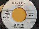 THE JESTERS So Strange b/w Love No One But You DOO WOP 45 Winley 218 DJ Promo