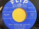 DONALD WOODS and VEL-AIRES Stay With Me Always b/w My Very DOO WOP 45 Flip 309