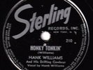 78-HONKY TONK-HANK WILLIAMS-HONKY TONKIN'/PAN AMERICAN ON STERLING-VERY RARE-