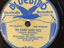 Bluebird 6037 Tampa Red MY BABY SAID YES  78rpm Blues 1935 V+/E-