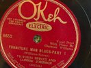 Okeh 8652 Victoria Spivey & Lonnie Johnson FURNATURE MAN   78rpm Blues E+ 1928