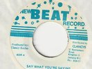 Reggae ERIC MONTY MORRIS Say what you're saying / Tears New Beat Jamaican press