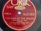78t Okeh Jazz Louis Armstrong Lonesome Blues, The King Of The Zulu ´s 8396