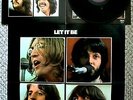 BEATLES Let It Be 1988 US CAPITOL PURPLE LABELS CUSTOM INNER POSTER RECORD NM