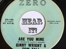 Chick Country Bopper 45 GINNY WRIGHT & TOM TALL Are You Mine /I’ve Got ZERO hear