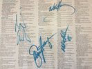 Van Halen Autograph 5150 Album Lyrics Sleeve 1986 Eddie Sammy Hagar Alex Michael