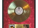 Black Sabbath Vol. 4 Framed Gold Vinyl Record On Red Velvet Background