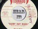 NC Hick Rockabilly 45 BILLY BEAL Rainy Day Blues / Cold Dark TORNADO dj M-hear