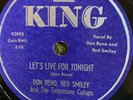 King 4907 Reno & Smiley LET'S LIVE FOR TONIGHT  78rpm E+ Bluegrass