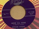 RITCHIE WEEMS 45 on SPOT---Wild in The Night & Mine all Mine---Garage VG++