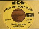 CONWAY TWITTY - ITS ONLY MAKE BELIEVE / LONELY BLUE BOY, MGM  K 14172, PROMO 45