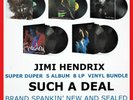 JIMI HENDRIX  8 LP, 5 ALBUM,180-200g. LIMITED EDITION, AUDIOPHILE SUPER - BUNDLE